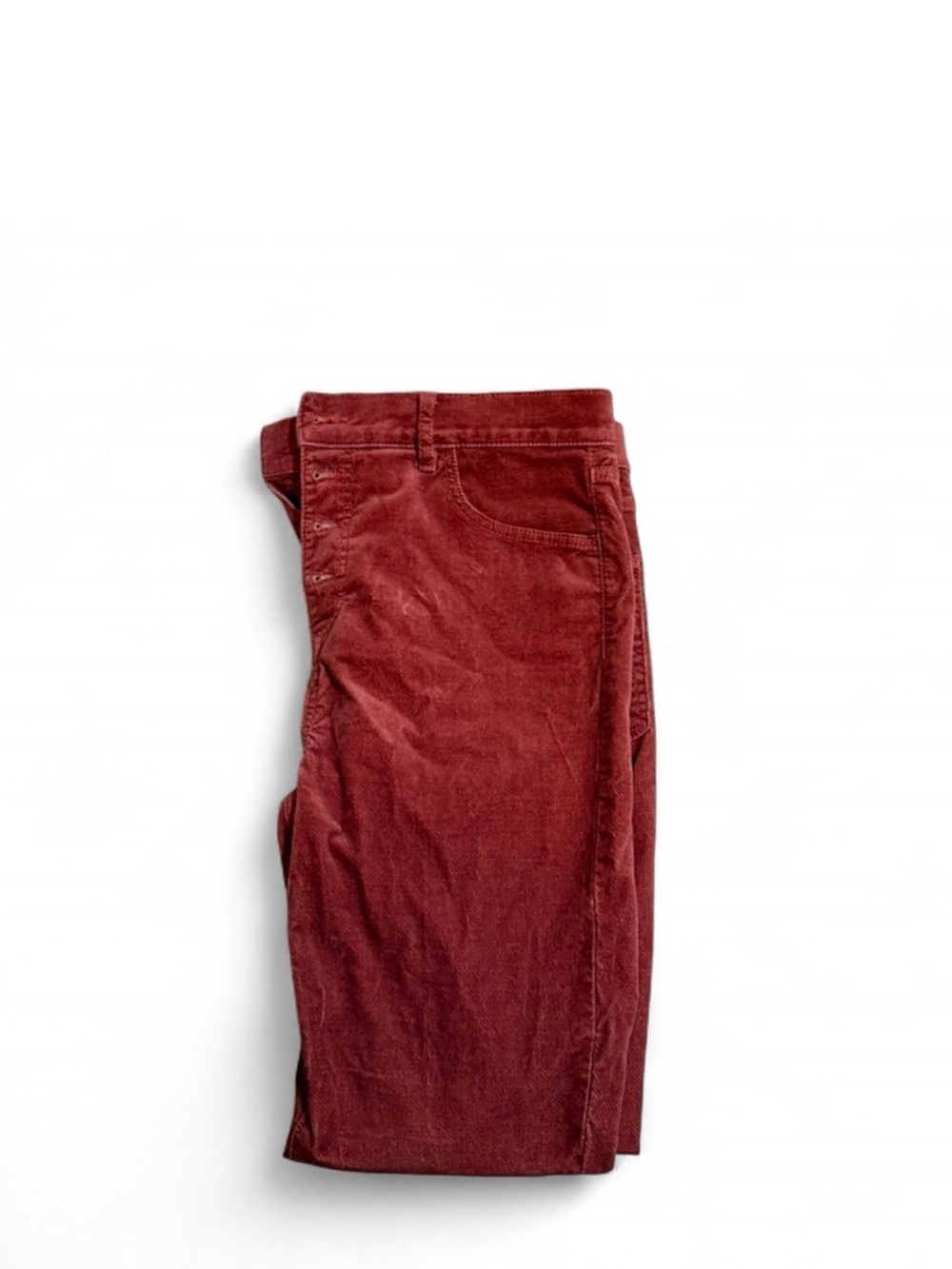Loft High Waist Corduroy Pants With Button Detail